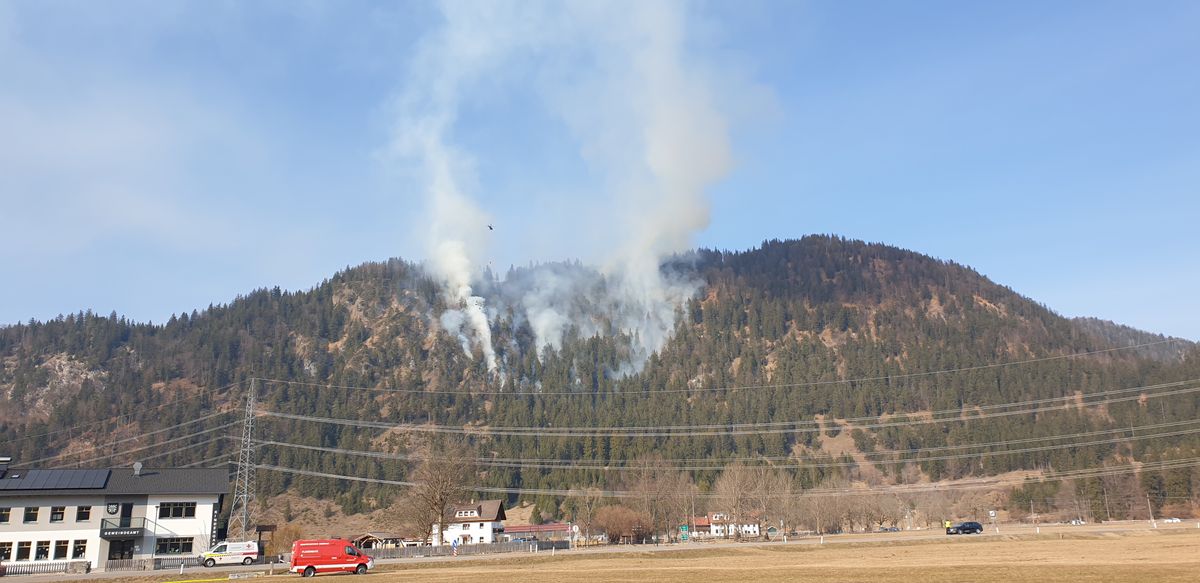 Waldbrand in Pinswang am Schwarzenberg