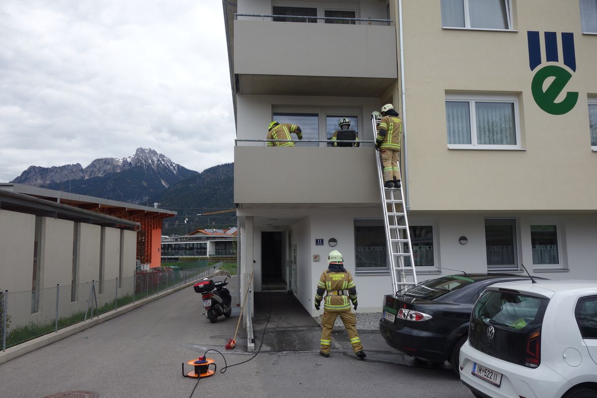 Brand am Balkon