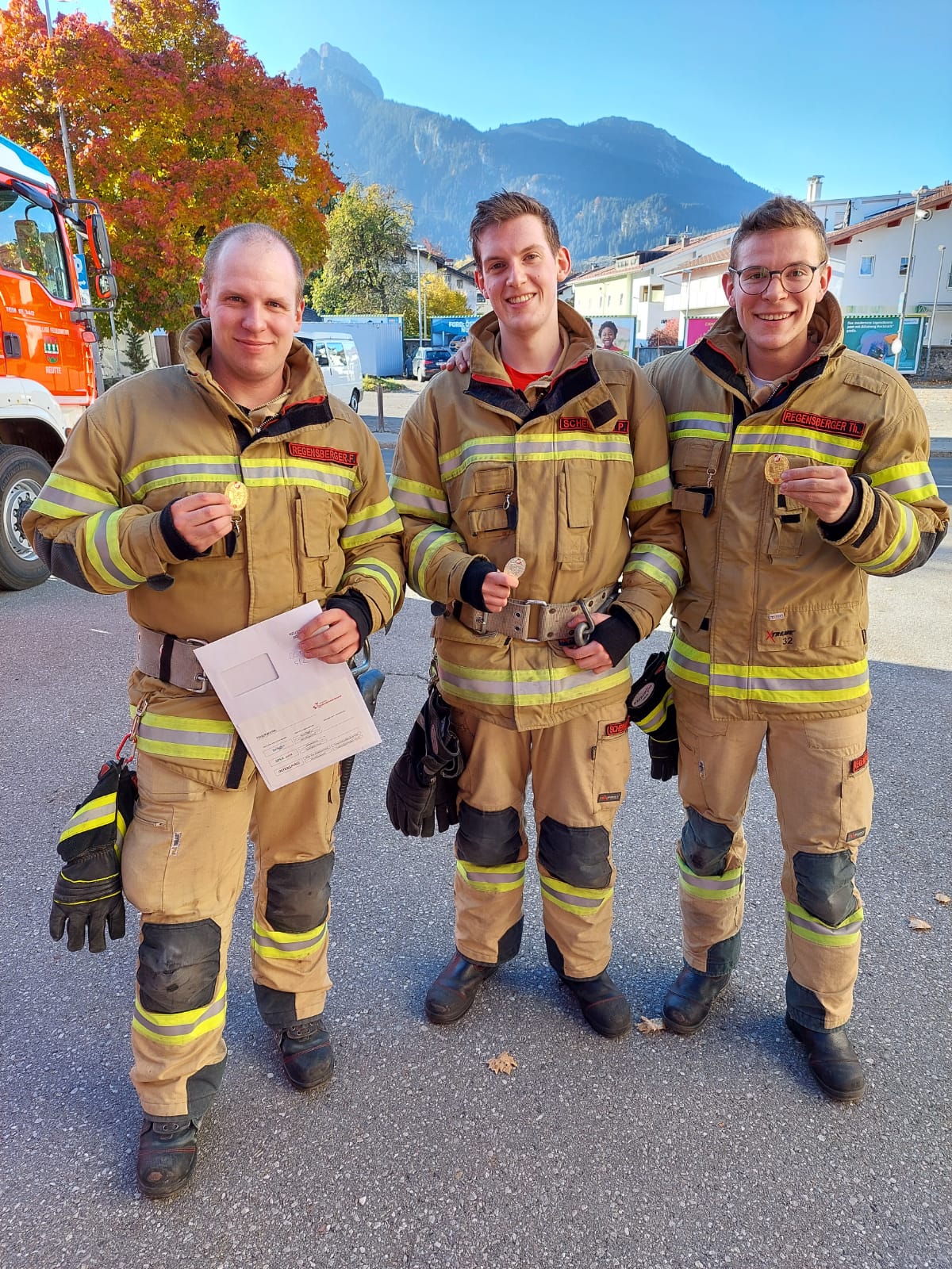 Der erfolgreiche Atemschutztrupp Reutte in der Stufe III - Gold