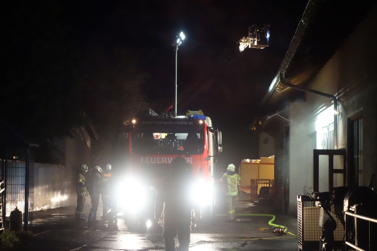 Übung - Brand in der Tischlerei - Bauhof