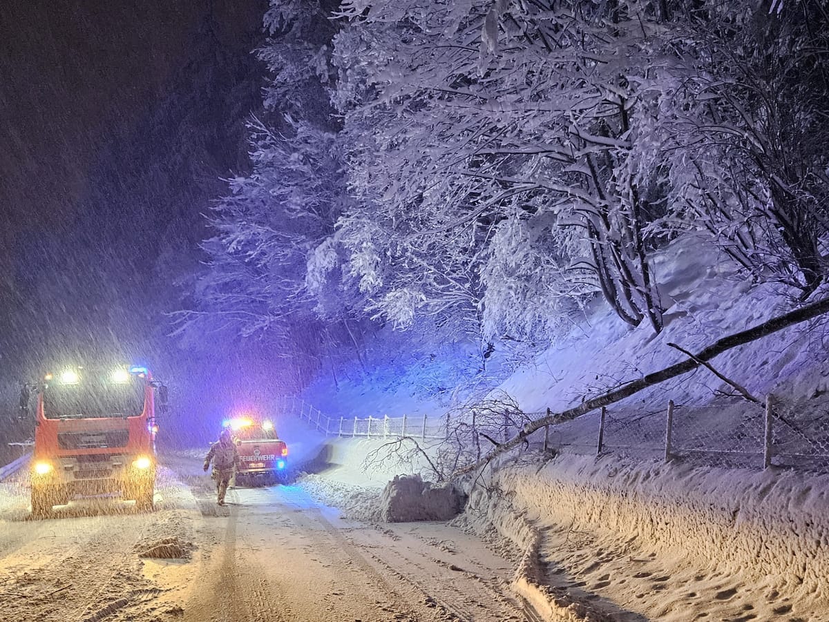 Zahlreiche Einsätze aufgrund starken Schneefalls